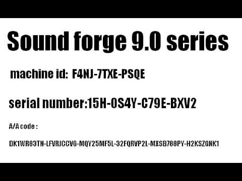 sony sound forge 9 authentication code free download
